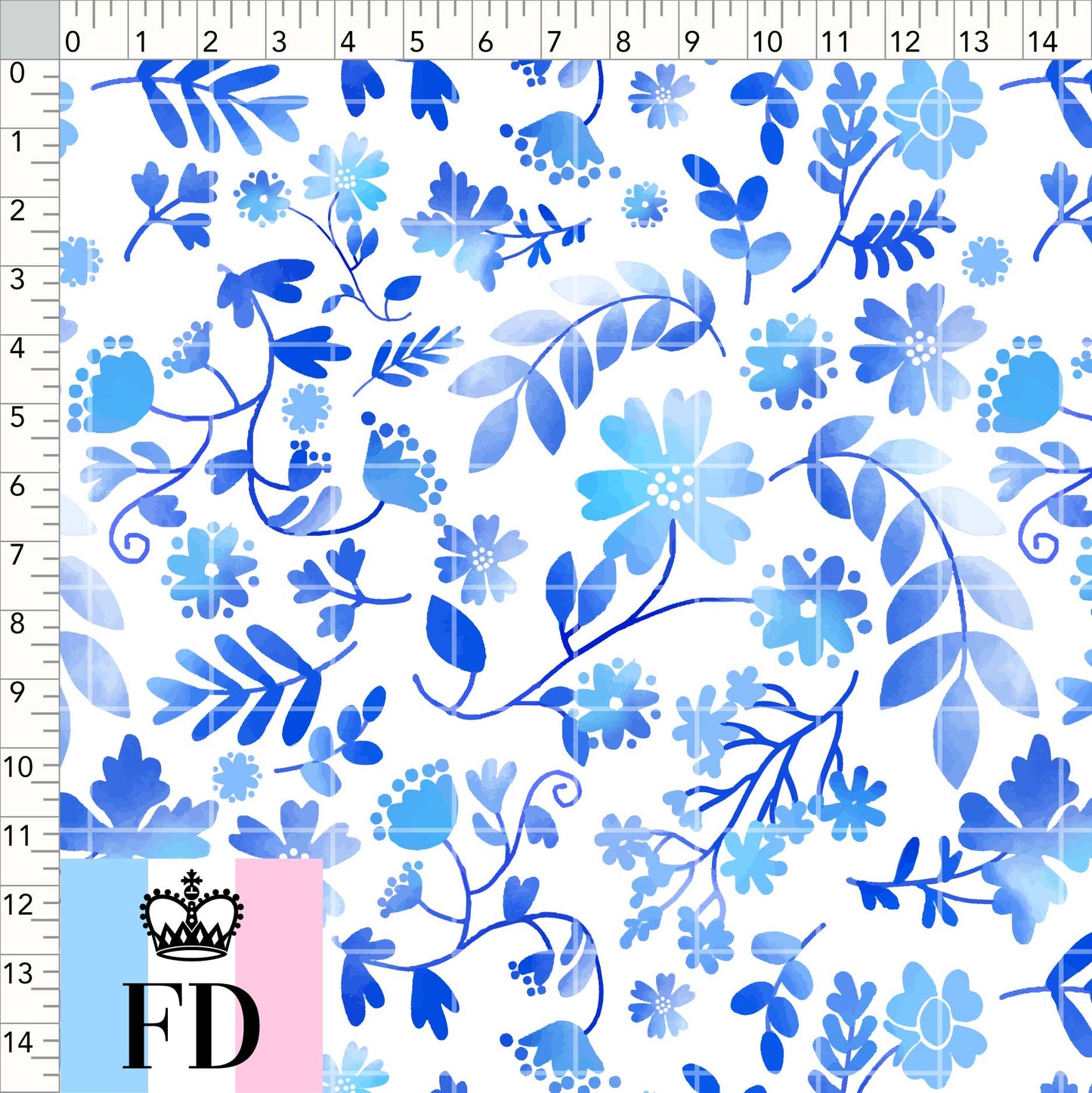 Blue Ombré Waterflowers