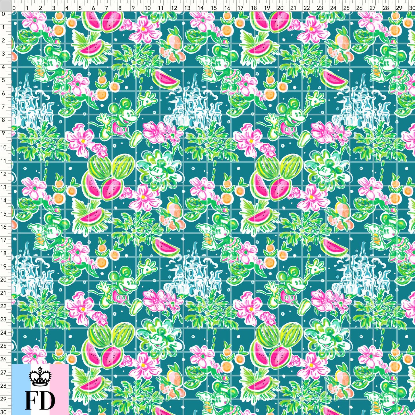 Summer Mice Watermelon LP Teal - MINI