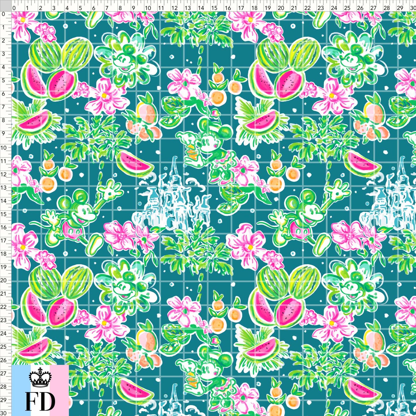 Summer Mice Watermelon LP Teal - PEQUEÑO