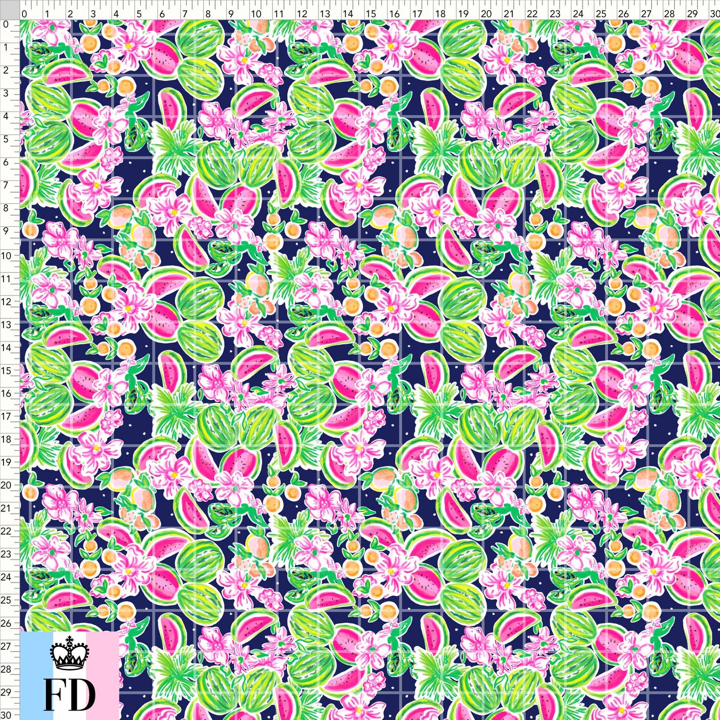 Summer Watermelon LP Coordinate Dark Blue - MINI