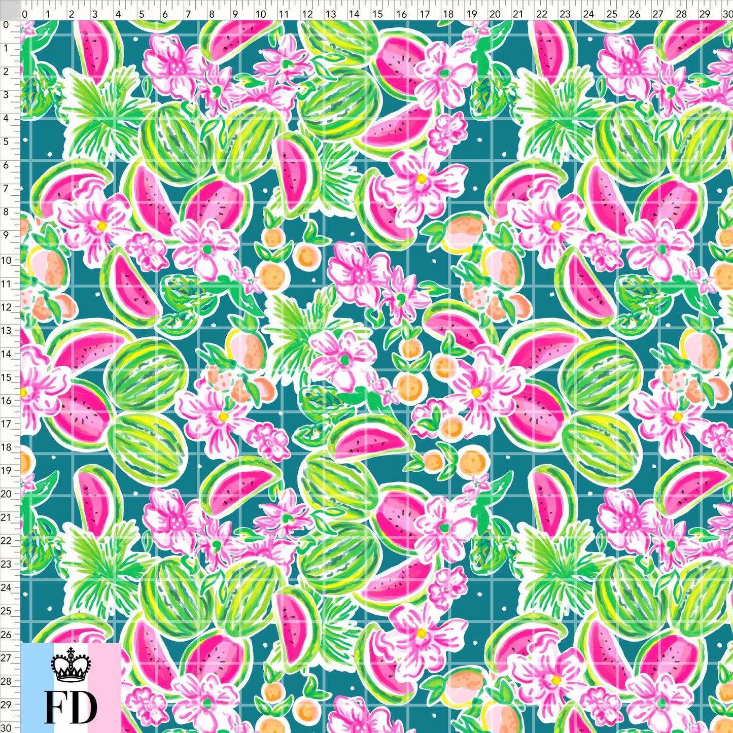 Summer Watermelon LP Coordinate Teal - MEDIANO