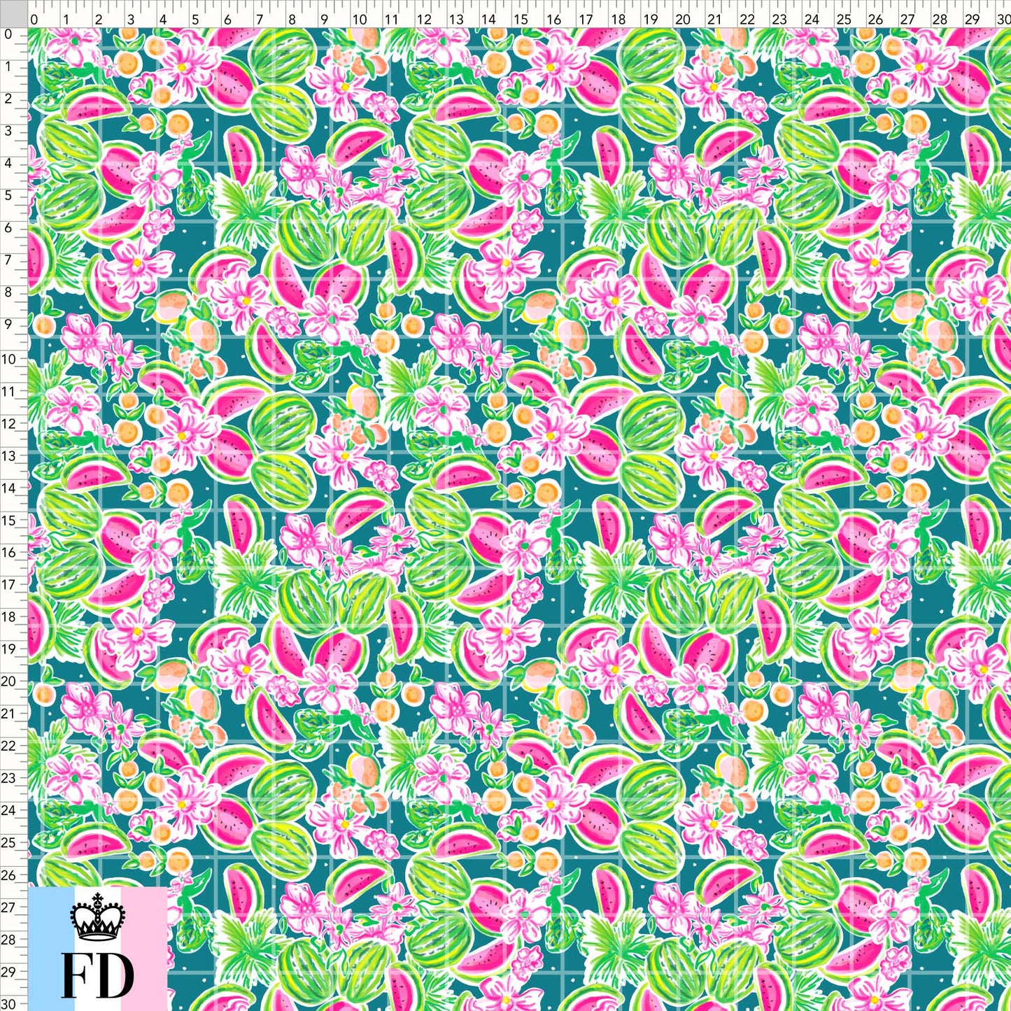 Summer Watermelon LP Coordinate Teal - MINI