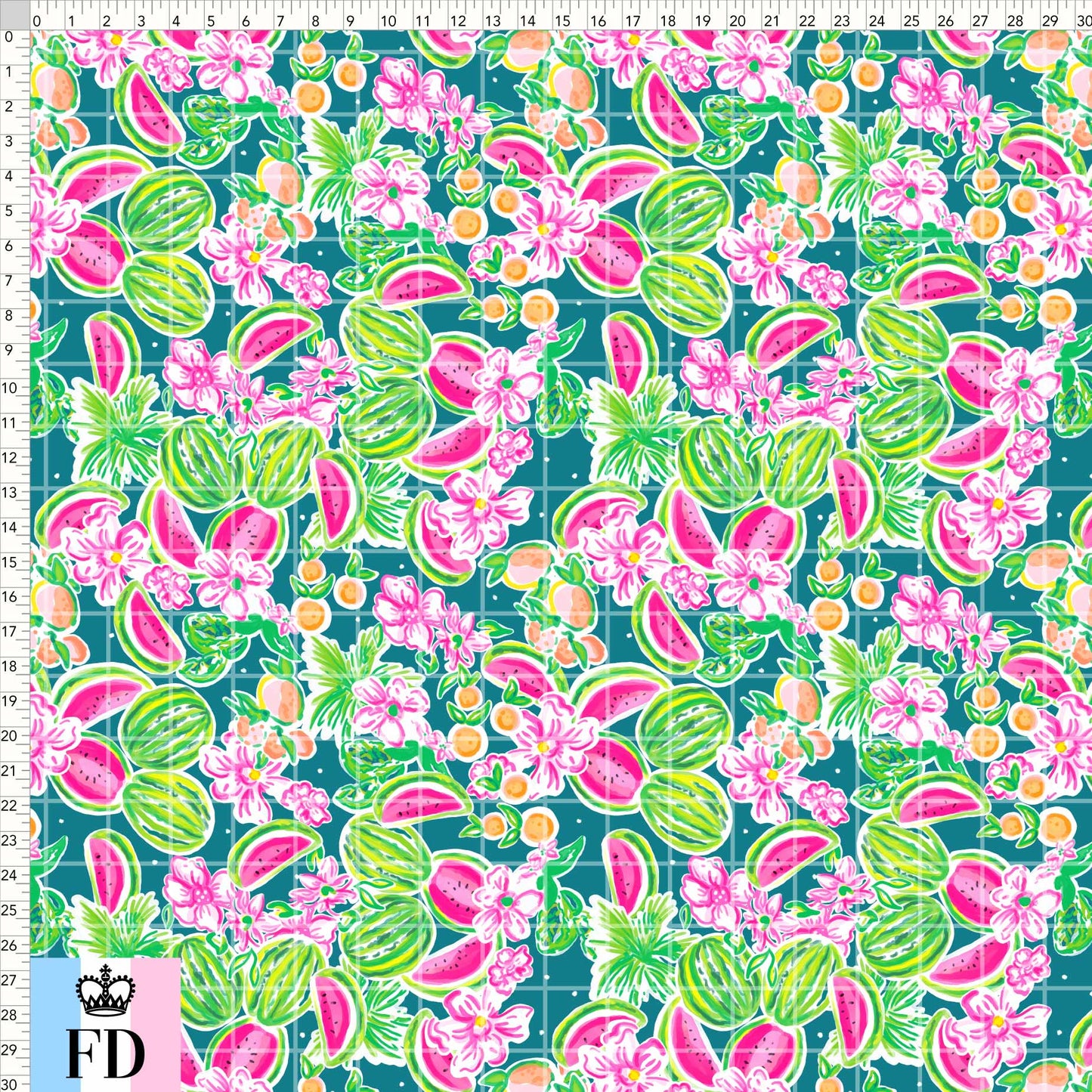 Summer Watermelon LP Coordinate Teal - PEQUEÑO