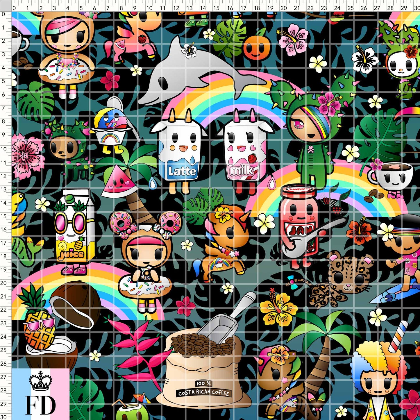 Toki Tropical Main - Black - MEDIANO