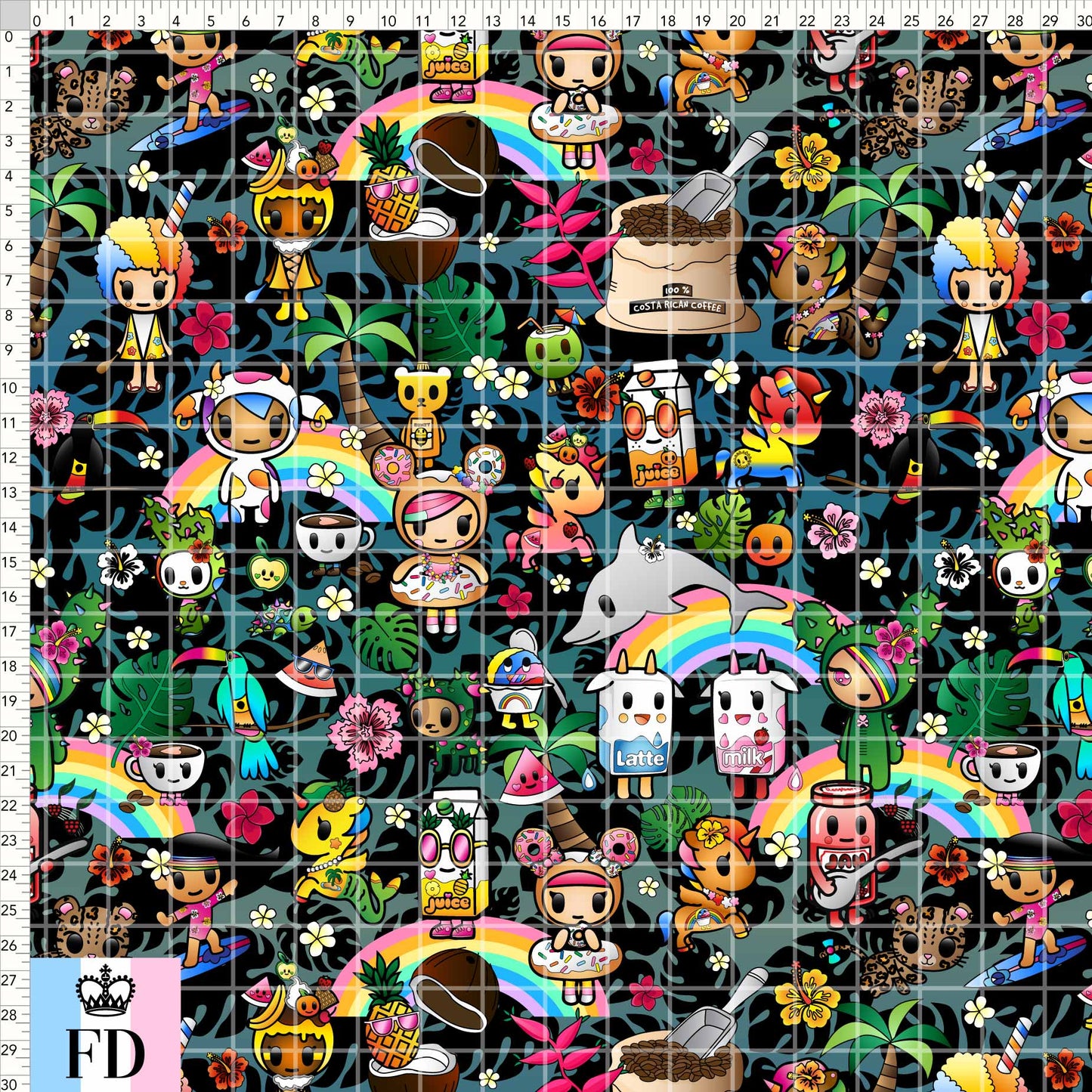 Toki Tropical Main - Black - MINI