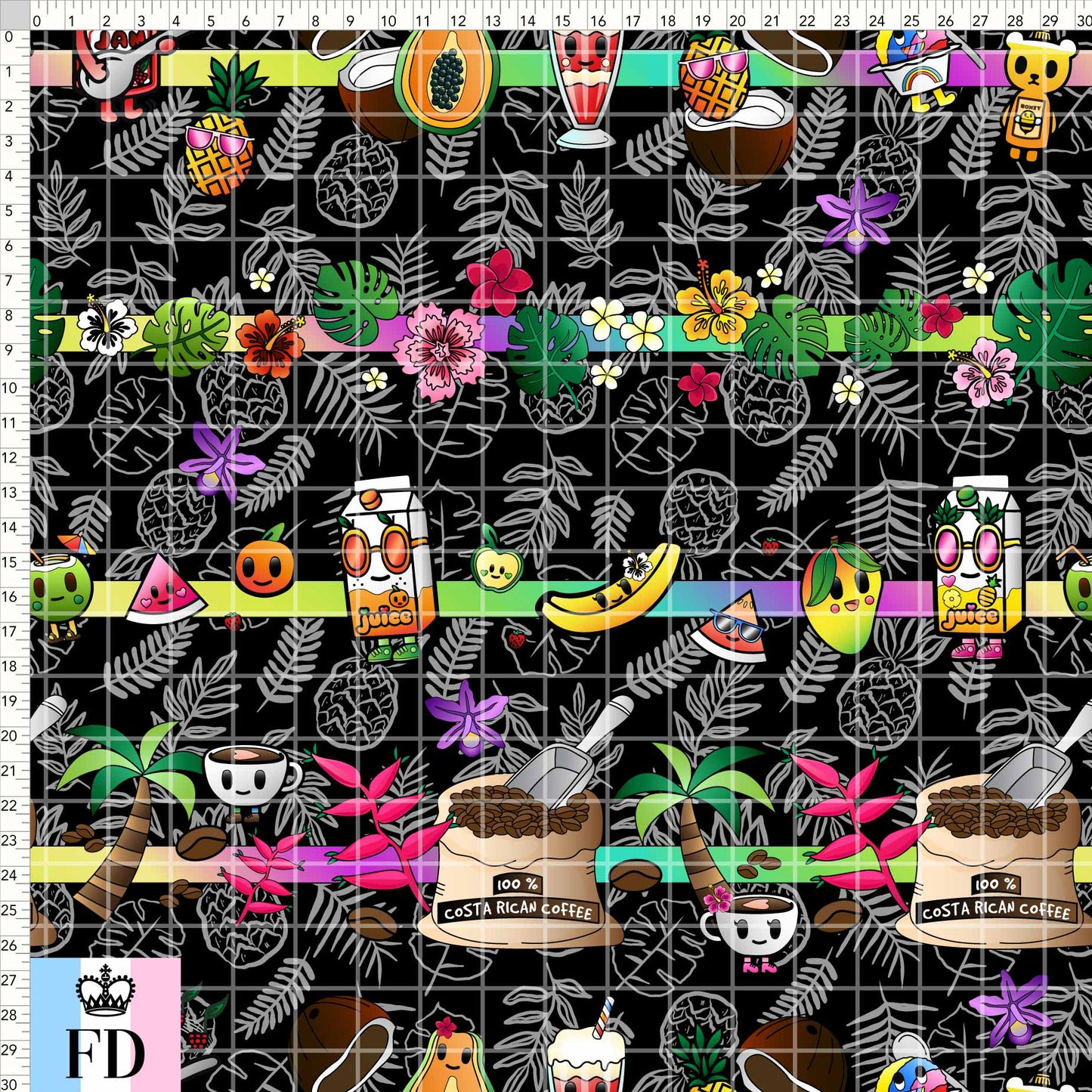 Toki Tropical Fruity - Black - PEQUEÑO