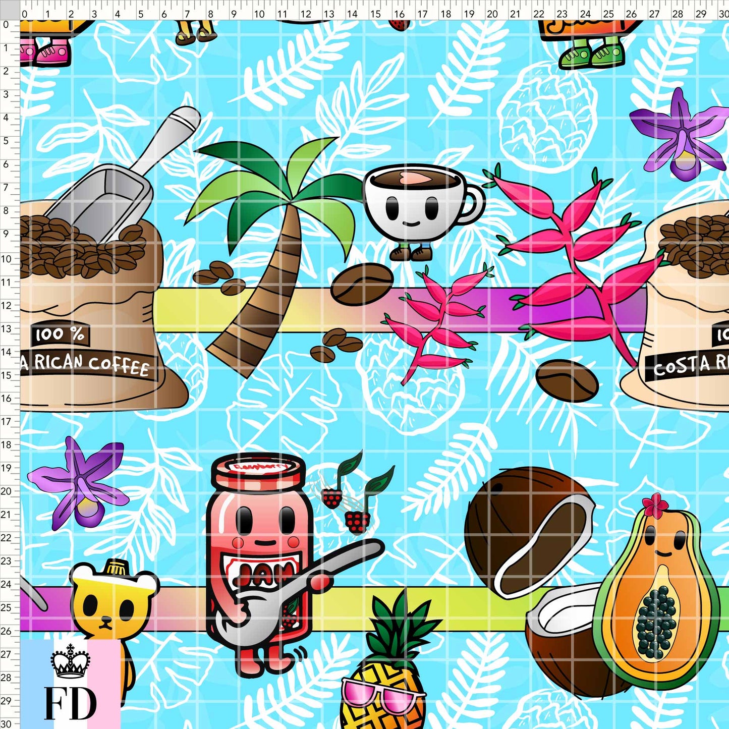 Toki Tropical Fruity - Turquoise - GRANDE