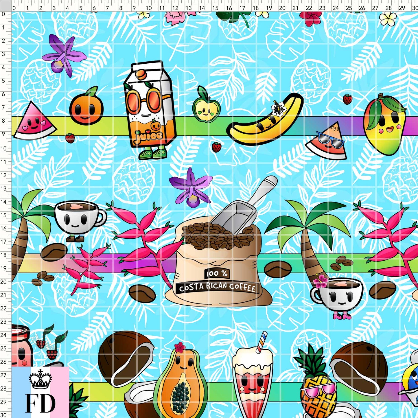 Toki Tropical Fruity - Turquoise - MEDIANO