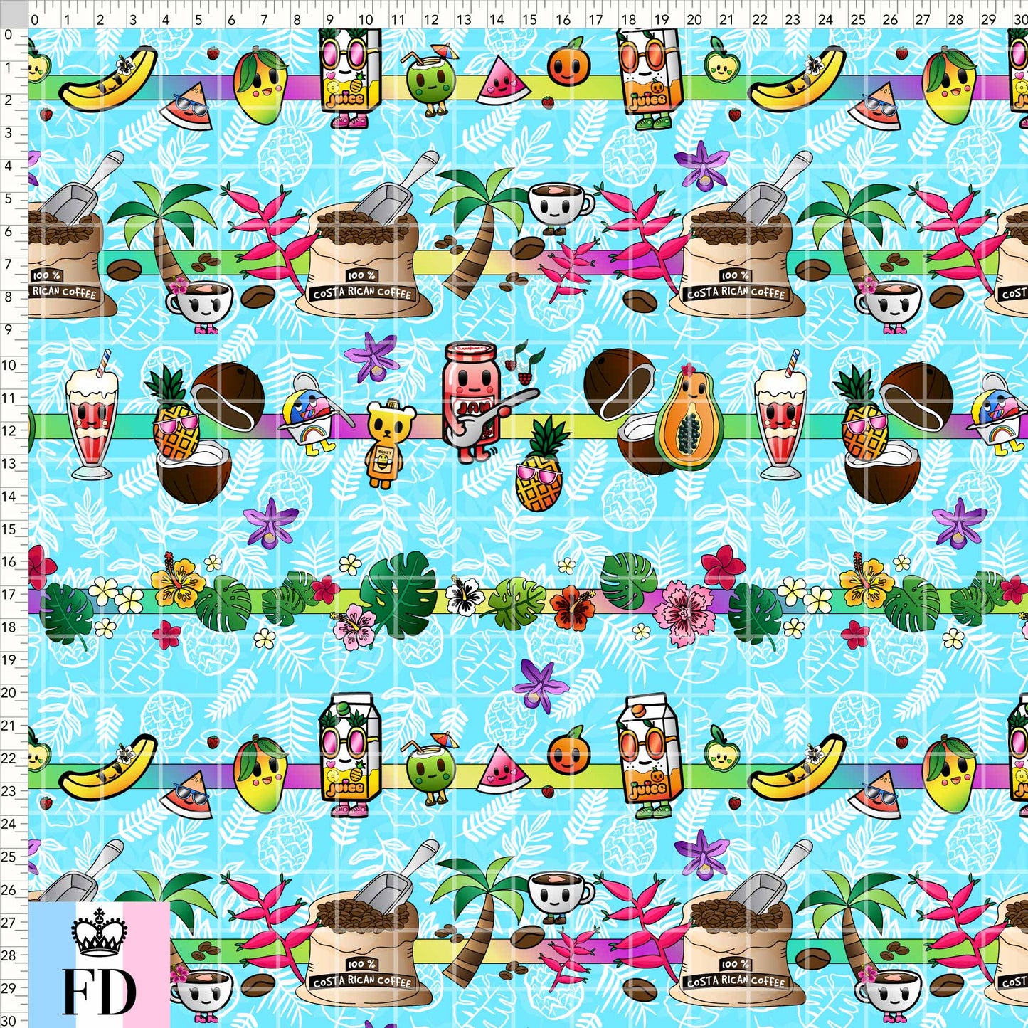 Toki Tropical Fruity - Turquoise - MINI