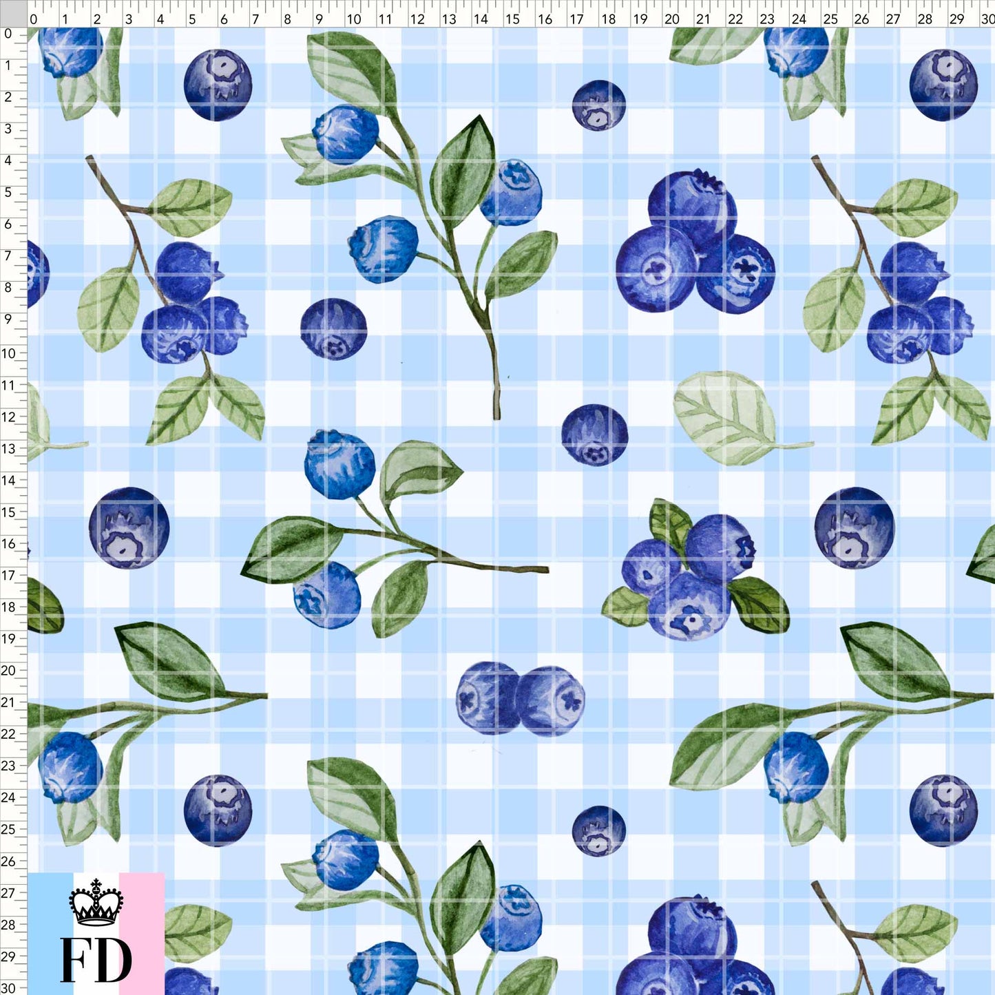 Blueberry Gingham - GRANDE