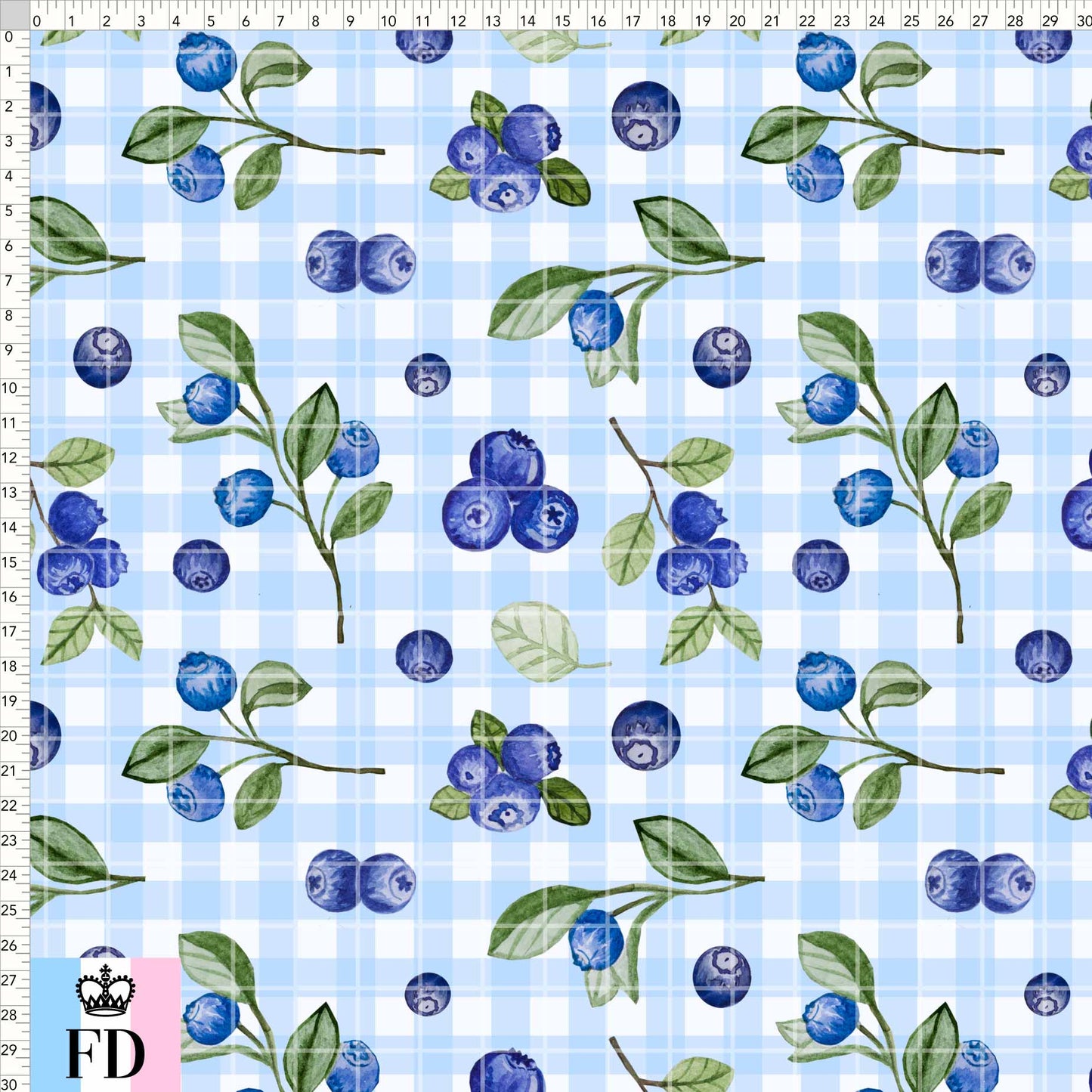 Blueberry Gingham - MEDIANO