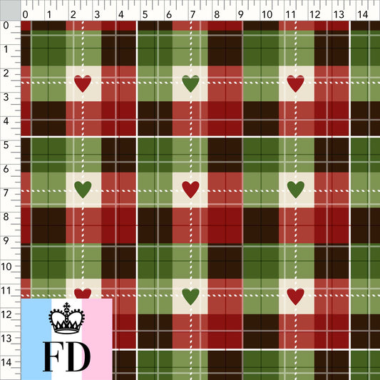 Christmas Heart Tartan