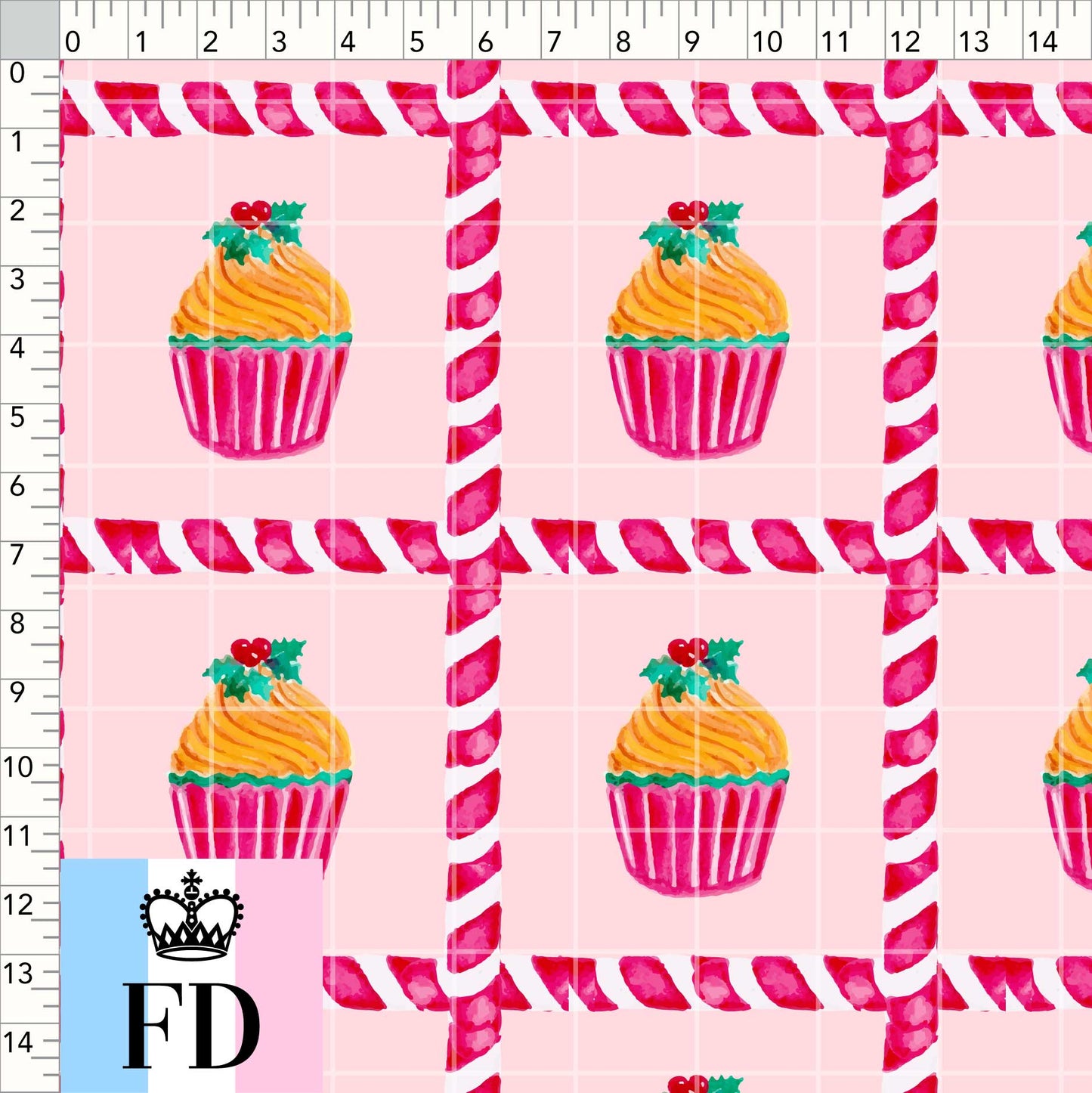 Christmas Candy Cupcake Pink