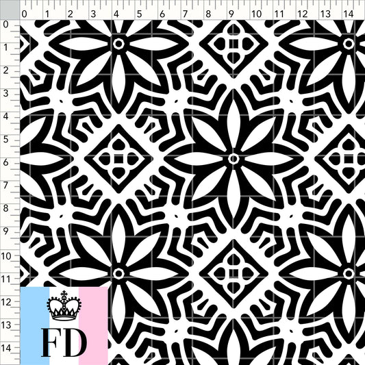 Flower B&W Mosaic