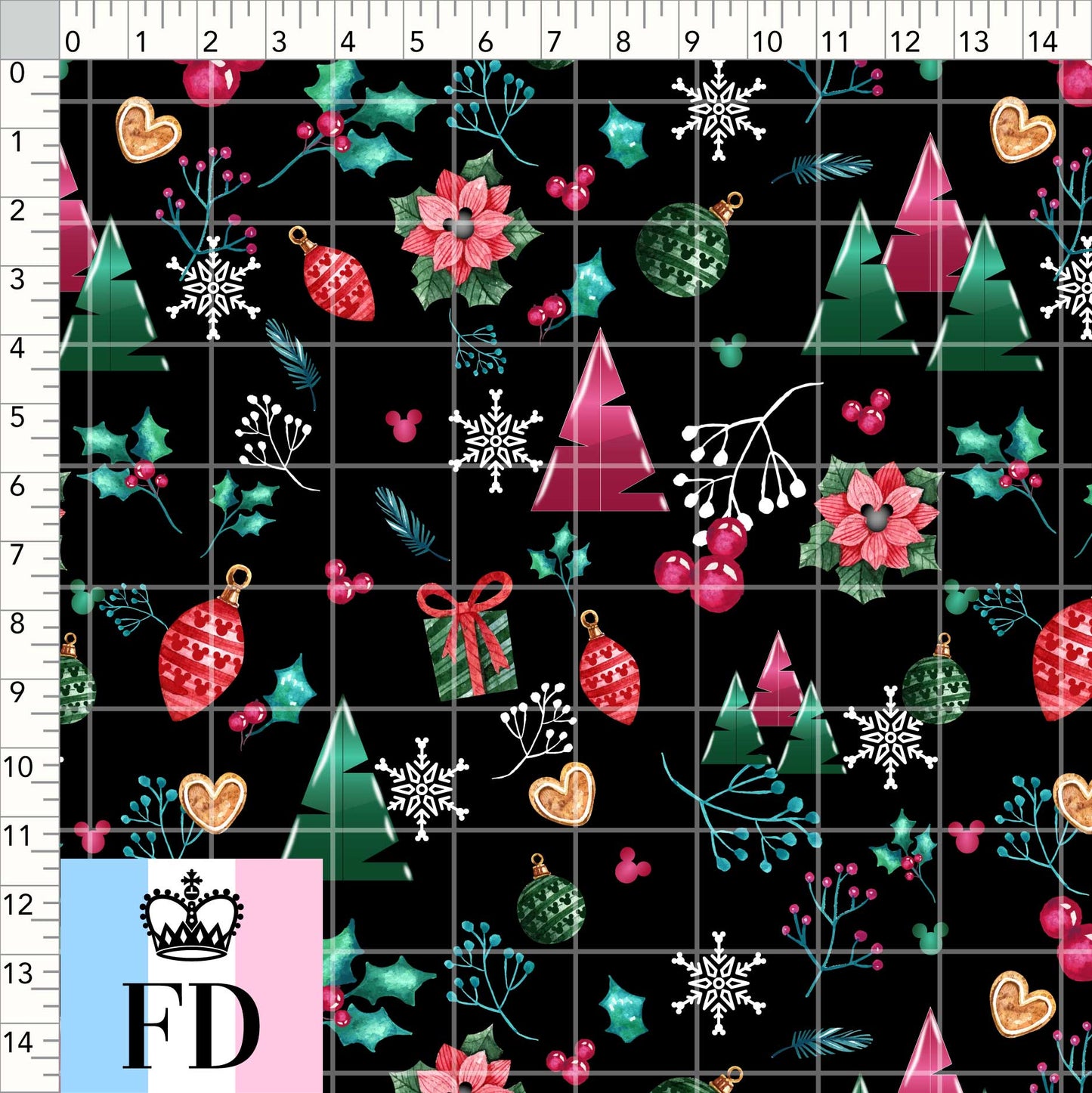 In Love Magic Christmas Background Black